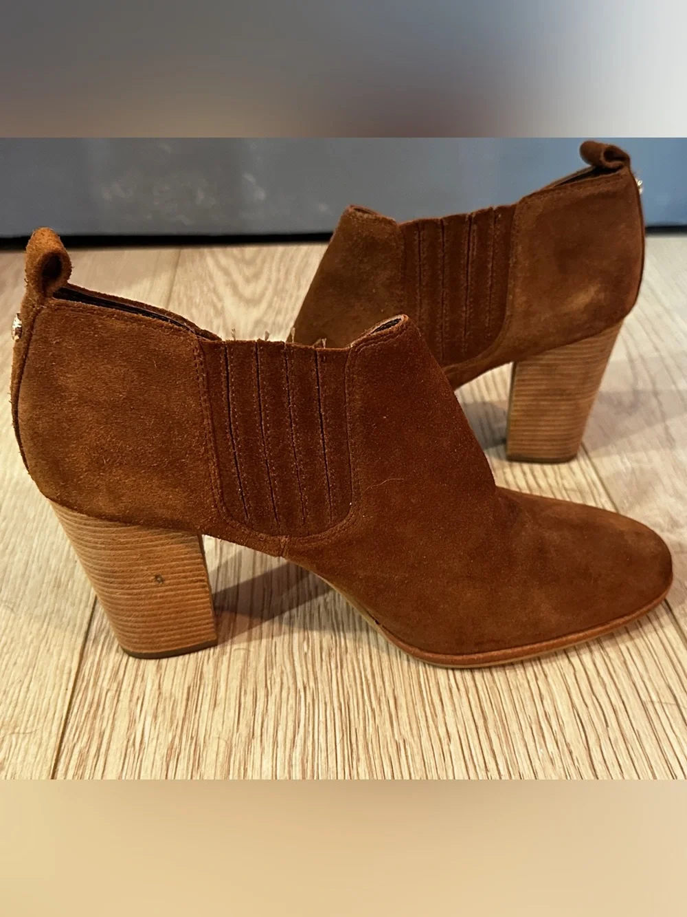 Michael Kors Chestnut Suede Ankle Booties